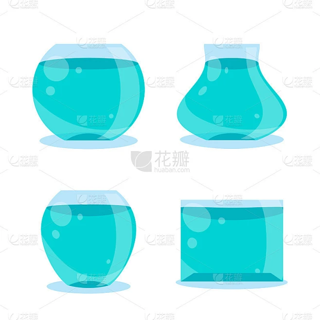 Fish bowl, aquarium or fish tank cartoon vector il图片_其他图片图片素材-花瓣网