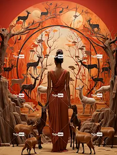 敦煌壁画风格海报