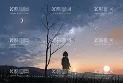 日落日出壁纸  - 源文件下载【酷图网】日落日出壁纸,电脑壁纸,高清壁纸,高清插画壁纸,高清电脑壁纸,背影插画壁纸