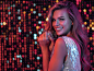 Beautiful girl dancing at nightclub