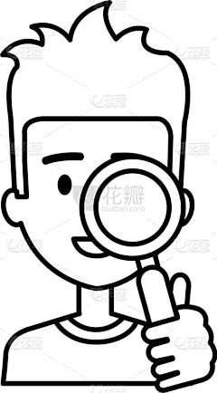 男人,放大镜,侦探,设备用品,透镜,科学,搜寻,联系,做,研究