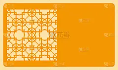 名片模板。剪出带有花边图案的卡片。用于激光切割的现代几何卡片。矢量插图。