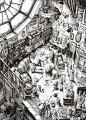 日本场景画师実田みたうぞ--钢笔场景插画线稿欣赏