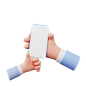 Holding Phone Hand Gesture 3D Illustration