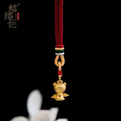 结绳记福禄寿喜八股项绳毛衣链长款手工项链吊坠节日礼物女项链-淘宝网