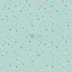 抽象无缝图案与3d金色闪闪的丙烯酸漆圆圆圆点薄荷背景