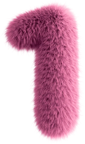Pink Fluffy Number T...