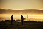 [草原湖清晨] 清晨的草原是静逸的，湖面上蒸腾的雾气被刚刚升起的太阳光染成金黄色——2012年8月拍摄于沽源草原湖