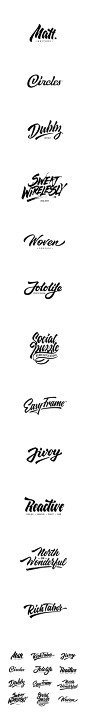 Lettering logotypes , compilation 2 on Behance: 