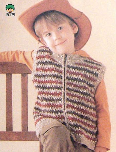 毛衣花样编织方法,横条纹儿童毛衣花样编织