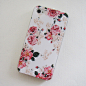 2件包邮 苹果手机壳保护套 彩绘 白底小碎花 iphone4 4s 5