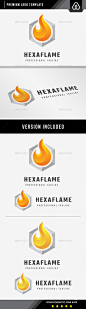 Hexagon Flame Logo by ardies | GraphicRiver