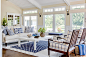 Oyster Bay Cove Residence - beach-style - Family Room - New York - Kim E Courtney Interiors & Design Inc
