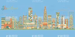 深圳地标  - 源文件下载【酷图网】深圳地标,深圳插画,深圳标志建筑,深圳建筑,深圳
