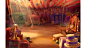 Balloon Circus : Background and props art of Balloon Circus in myVegas Slots Game