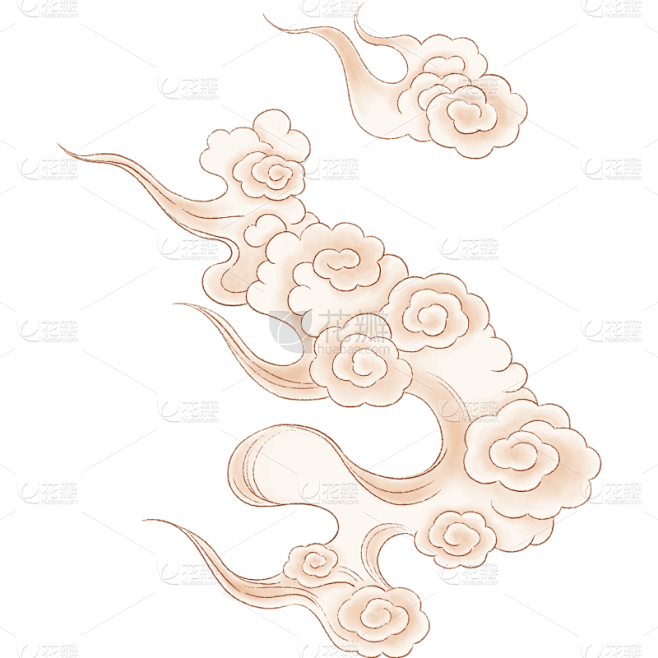 中国风贴纸-云