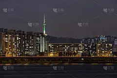夜晚,都市风景,首尔,韩国,南山塔,小型摩托车,水平画幅,曙暮光,旅行者,户外