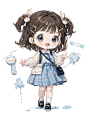 #q版 #QQ人 #人设 #q版人物 #q版头像 #Ai绘画 #女生头像 此图片由@MewXAI 制作生成。