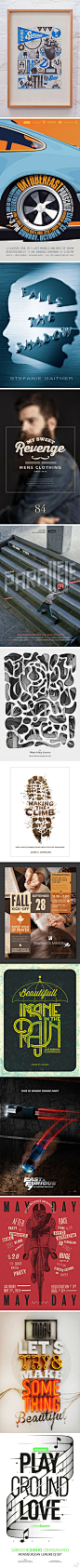【超赞！一组创意海报设计】 【附：碉堡！不得不看的疯狂字体设计】http://t.cn/8kaSRlm