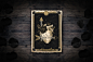 tarot Arcana gold tattoo cards dark poster design skull black