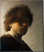光影大师伦勃朗作品《自画像（青年）》
    伦勃朗这种魔术般的明暗处理构成了他的画风中强烈的戏剧性色彩，也形成了伦勃朗绘画的重要特色。
