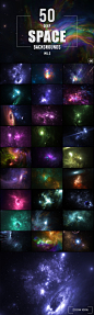 深色 夜空 宇宙 炫彩 星云 星系 抽象背景背景纹理