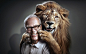 #nature, #animals, #old people, #men, #lions, #smiling, #photo manipulation, #gray background, #glasses, #humor, #funny art | Wallpaper No. 185119 - wallhaven.cc