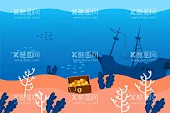 海底世界   - 源文件下载【酷图网】海底世界,水下世界,海底,海洋,海洋生物,海景,海洋背景,大海,卡通,插图