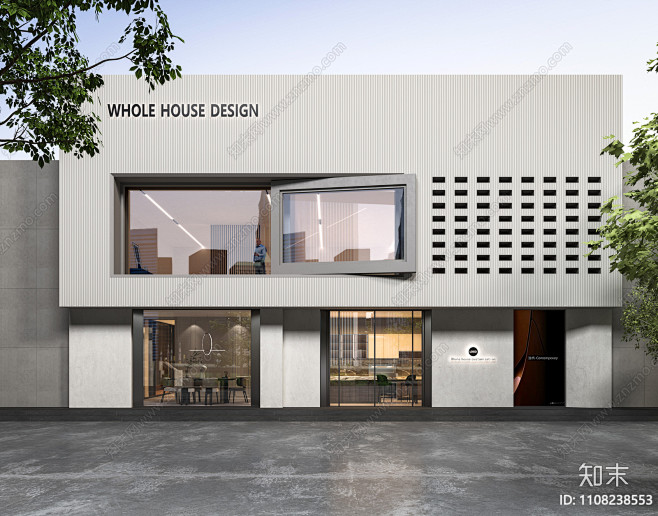 现代门头门面3D模型下载【ID:1108...