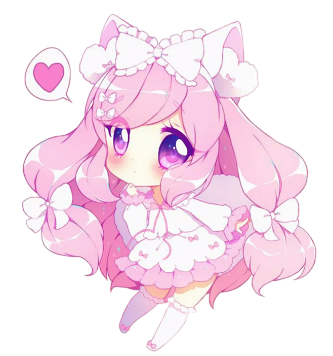 q版头像素材q版头像底图粉色可爱免抠二猫呐收集侵删