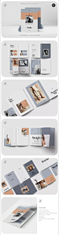 时尚高端简约优雅品牌手册画册宣传册杂志房地产楼书设计模板
