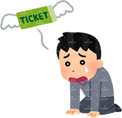 因没有得到音乐会或现场表演的门票而哭泣的粉丝ticket_not_get_man卡通 插画 免扣 素材 手绘 png