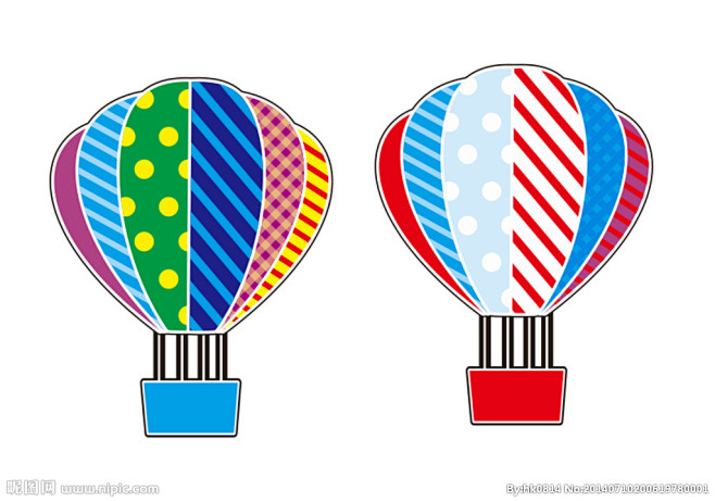 卡通热气球设计图__卡通设计_广告设计_...
