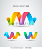 Vector abstract infinity logo. Creative concept icons set - stock vector