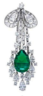 Harry Winston, Colombian Emerald & Diamond Brooch: