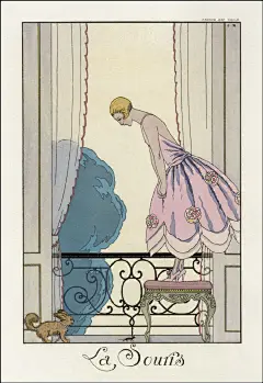 《时尚插画/Falbalas et fanfreluches. Almanach des modes présentes, passées et futures pour》】
作者：塞西尔•柯贝尔（Cécile Sorel）、安妮•伊丽沙白（Anna Elisabeth de Brancovan）等
插图：乔治•巴比尔（George Barbier，1882-1932）
出版：Meynial（巴黎/Paris），1922–1926