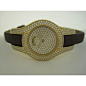 Ebel Ladies Midnight 18K Yellow Gold and Pave Diamond Quartz Watch Ref: E8157H29