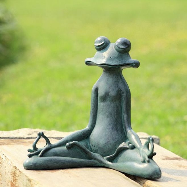 Yoga frog Whimsical ...