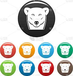 彩色图片,北极熊,动物头,符号,雌性动物,阿拉斯加,野生动物,肖像,雪,布置