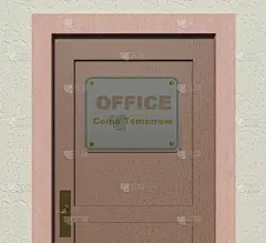 办公室,已占用或空闲标志,门口,门把手,水平画幅,形状,绘画插图,忙碌,木制,长方形