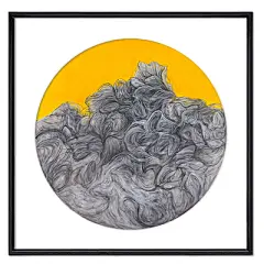 现代新中式装饰画意境山水玄关书房挂画工艺画纯手绘油画设计师-淘宝网