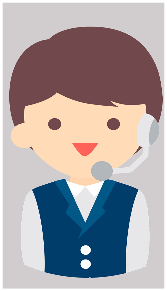 在线客服旺旺男客服人工客服ai设计元素