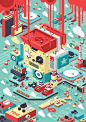 Wonderful isometric illustrations -Stay Creative blog