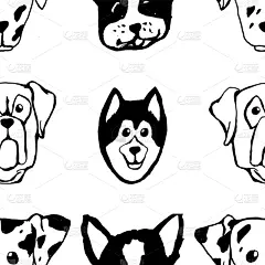 狗,斗牛犬,四方连续纹样,可爱的,纯种犬,大麦町,梗犬,纺织品,肖像,壁纸