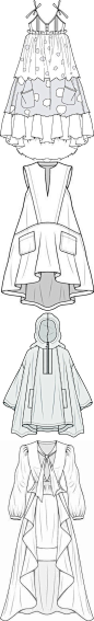 服装设计手绘手稿的照片 - 微相册