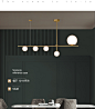 餐厅吊灯现代简约全铜北欧灯具创意个性大气橱窗灯具led吧台吊灯-tmall.com天猫