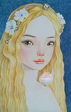 手绘彩铅人物