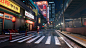 UE模型 潮流赛博朋克霓虹效果日式风城市街道场景3D设计素材 Unreal Engine – Japanese city pack