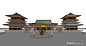 香积寺古建寺庙SU模型下载_sketchup模型免费下载_素模网