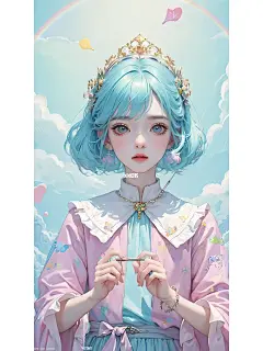 漂亮壁纸｜可爱女生｜女生头像｜萌头｜淡蓝